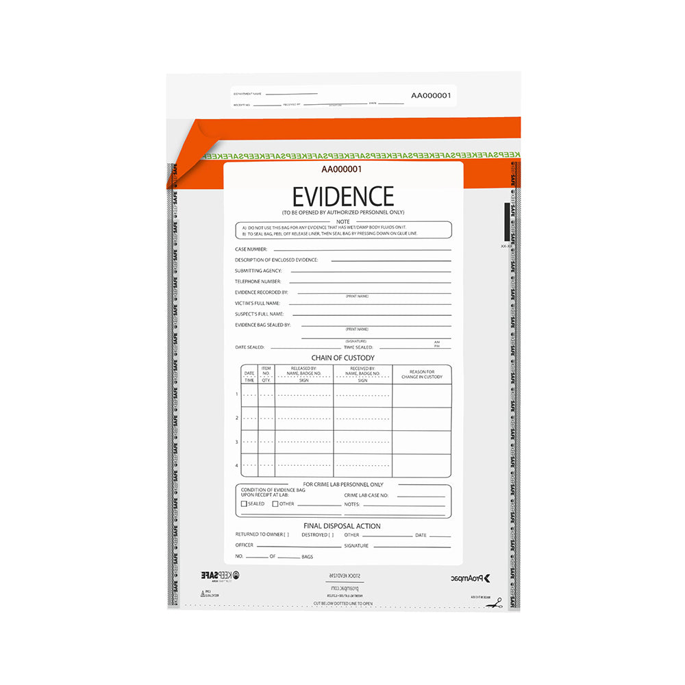 Evidence Bag Template.pdf Evidence & Chain of Custody Bags – ProAmpac